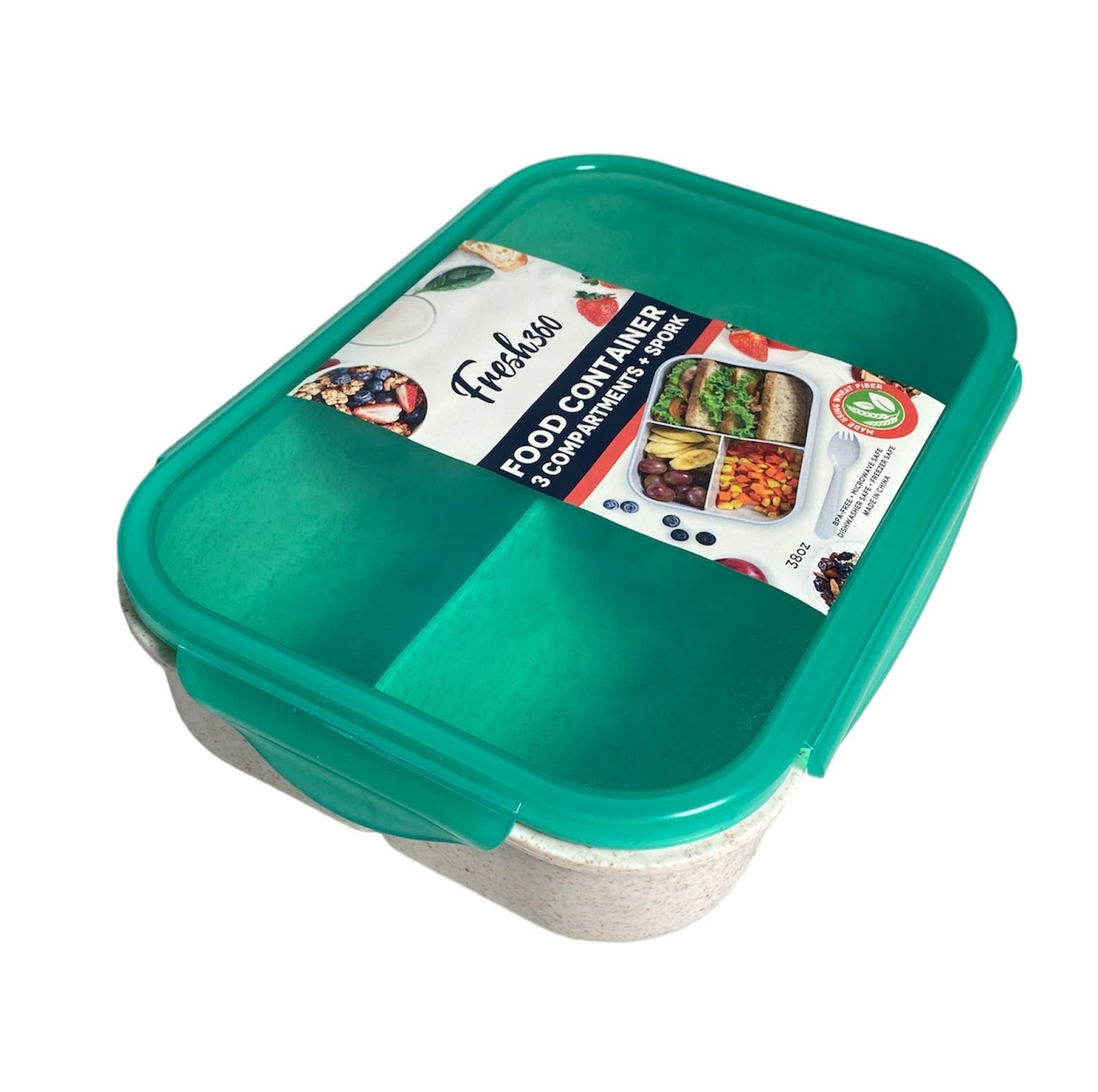 Tupper con 3 Compartimientos 38oz Fresh 360