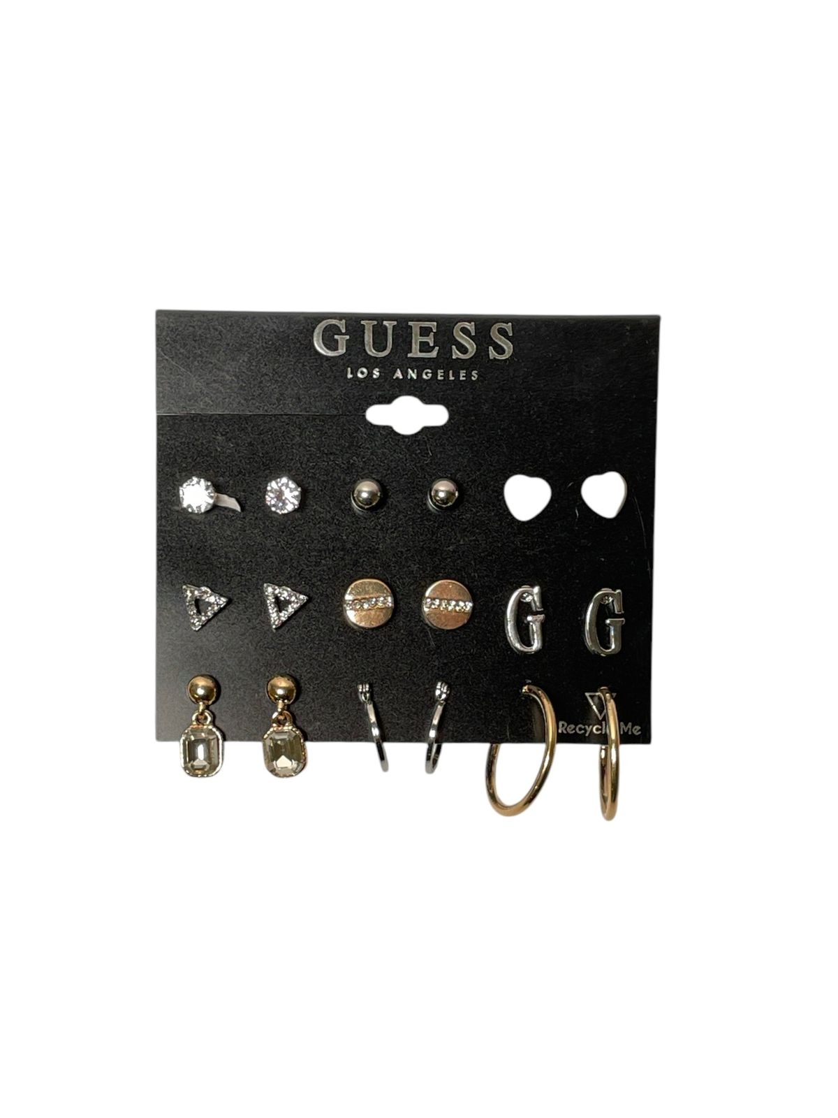 Set de Aretes Guess Los Angeles – 9 Pares de Aretes Variados en Plata y Dorado